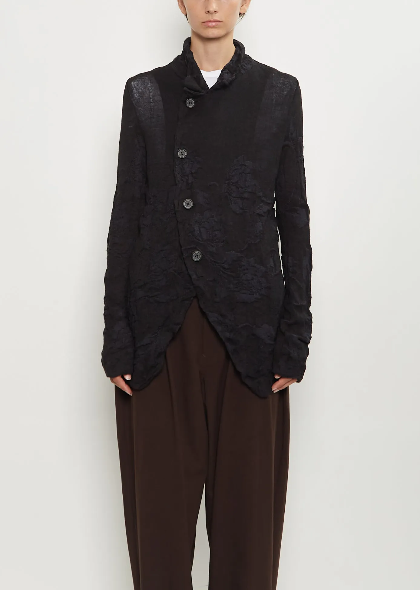 Wool Blend 4-Button Jacket sold by La Garconne