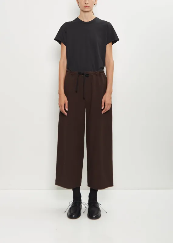 Cotton Straight String Pants — Brown sold by La Garconne