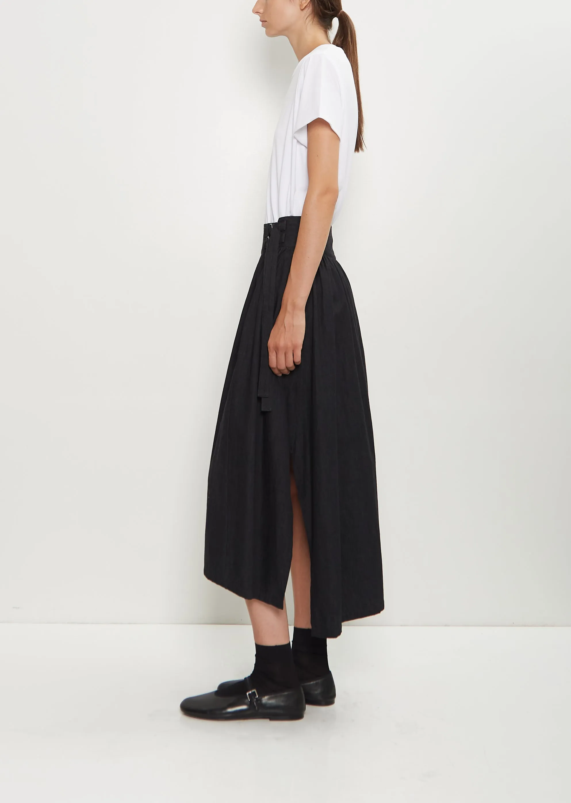 Cotton Asymmetry Gather Skirt sold by La Garconne product image thumbnail 2