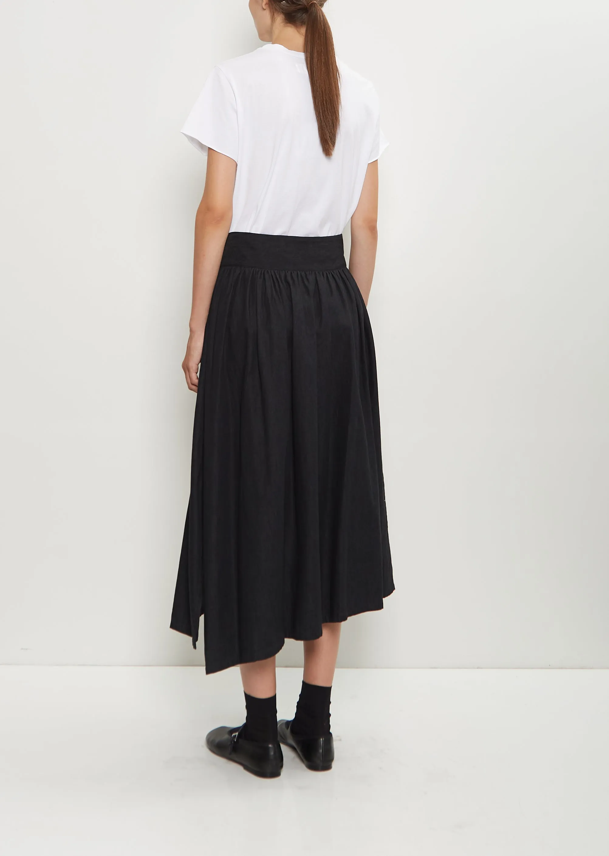Cotton Asymmetry Gather Skirt sold by La Garconne product image thumbnail 3