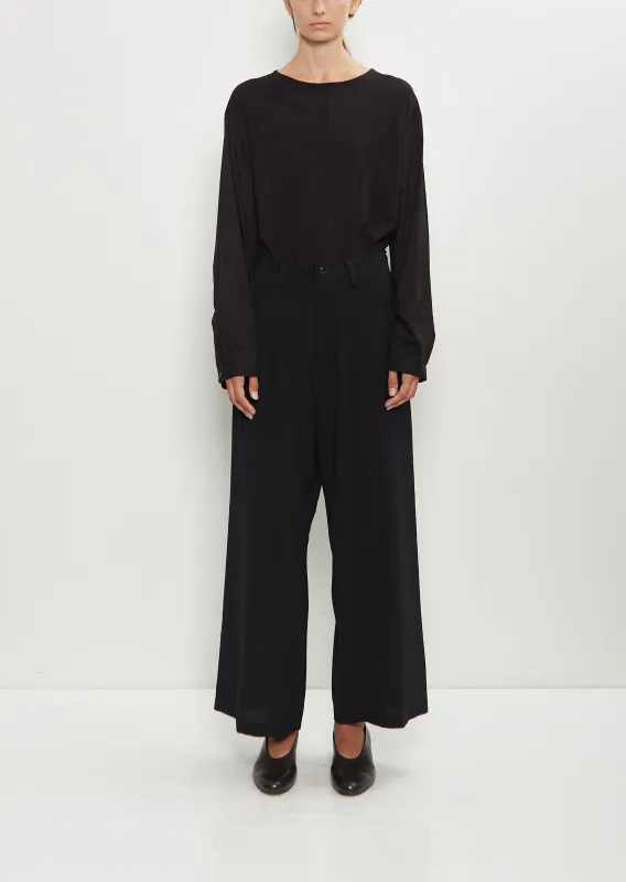 Wool Long Straight Pants sold by La Garconne