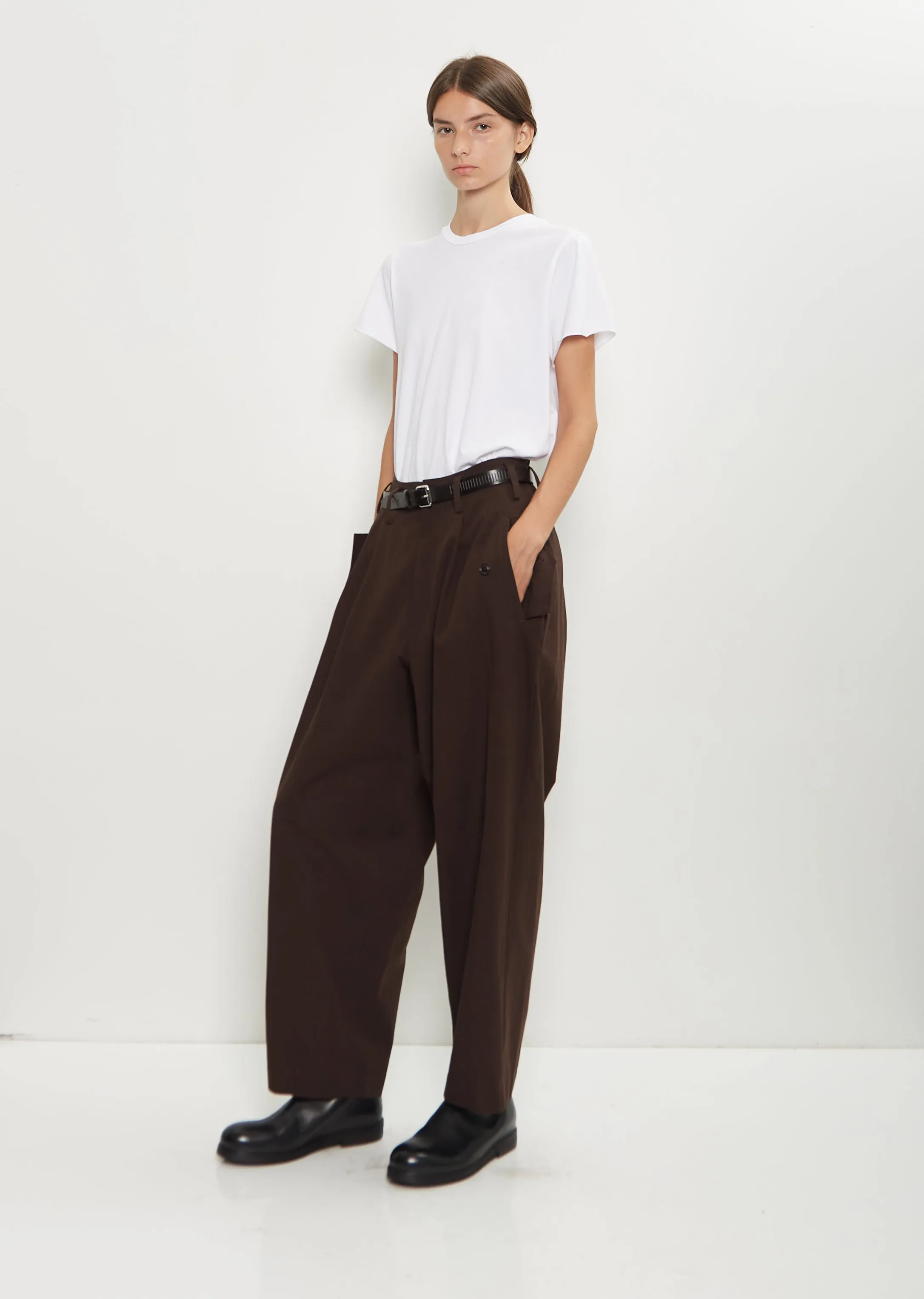 Cotton Double Tuck Wide Pants sold by La Garconne product image thumbnail 4