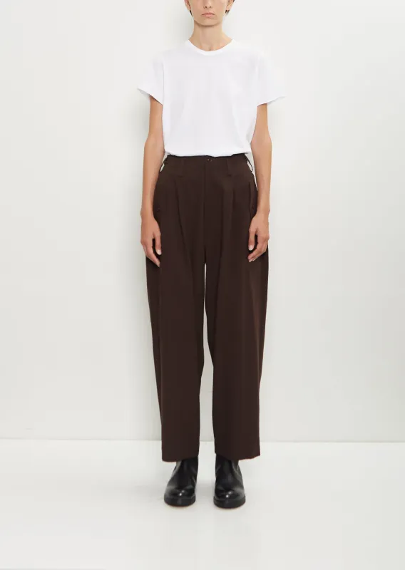 Cotton Double Tuck Wide Pants sold by La Garconne
