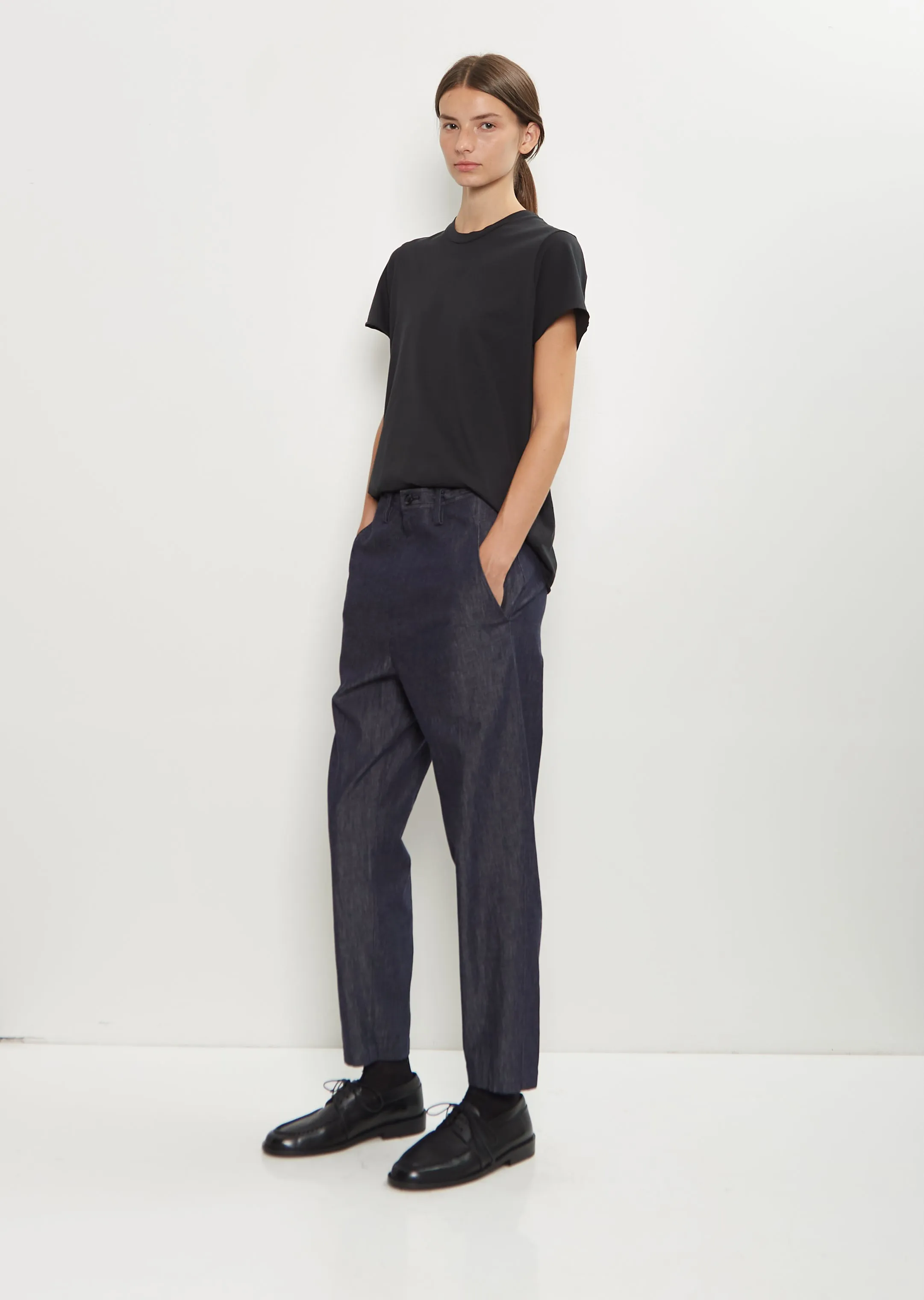 Cotton Denim Tapered Pants sold by La Garconne product image thumbnail 4