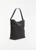 Belted Cotton Tote Bag — Ash Black sold by La Garconne