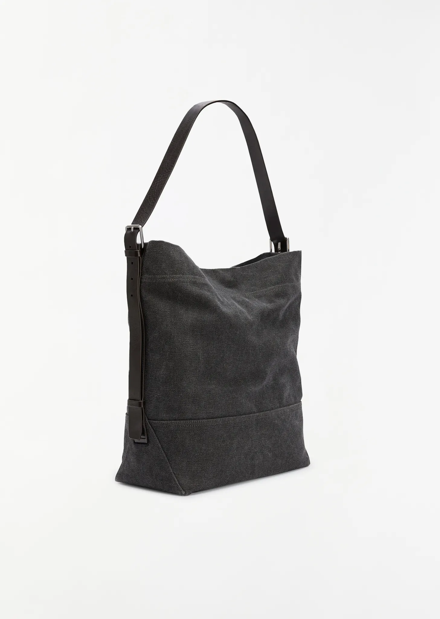 Belted Cotton Tote Bag — Ash Black sold by La Garconne product image thumbnail 2