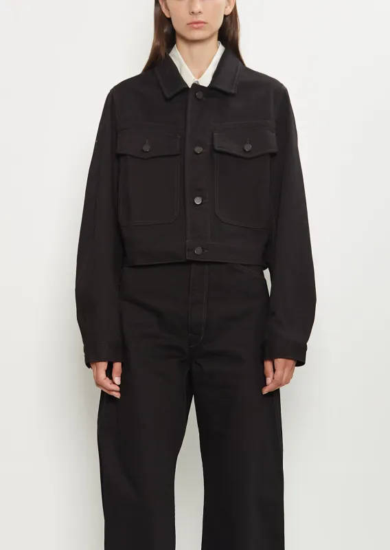 Cropped Denim Blouson sold by La Garconne