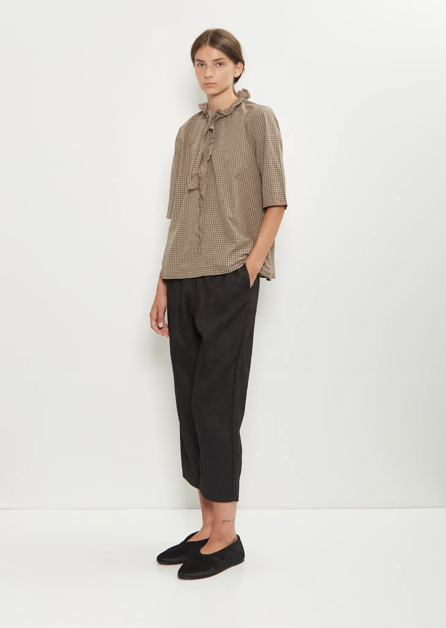 Linen Wool Tapered Pant sold by La Garconne product image thumbnail 4