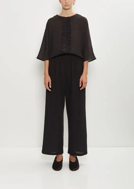 Wool Foulard Drawcord Wide Leg Pant sold by La Garconne