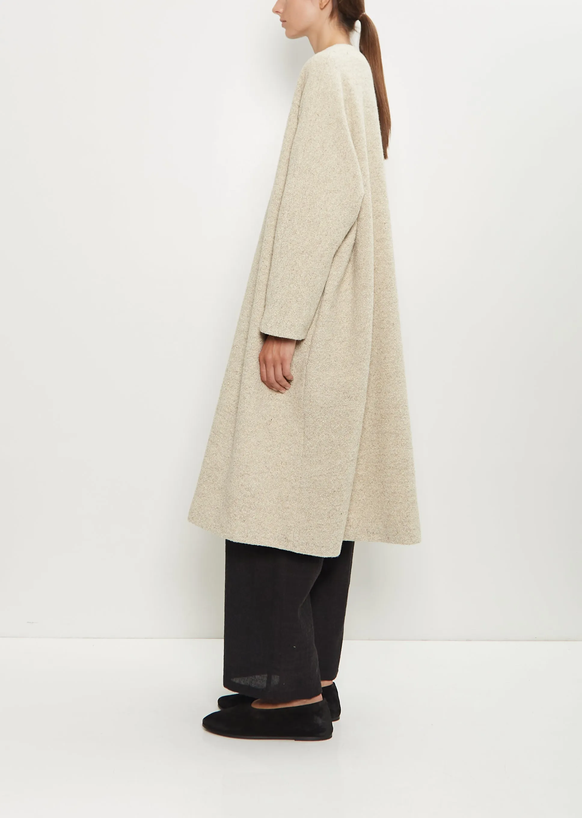 Wool Cotton Collarless Coat sold by La Garconne product image thumbnail 2