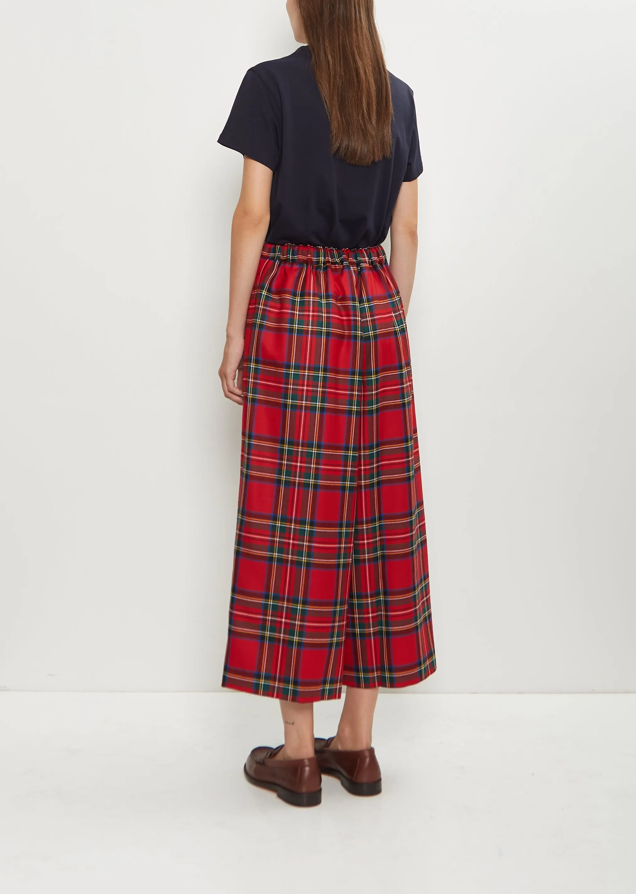 Wide Pull-On Wool Plaid Pants sold by La Garconne product image thumbnail 3