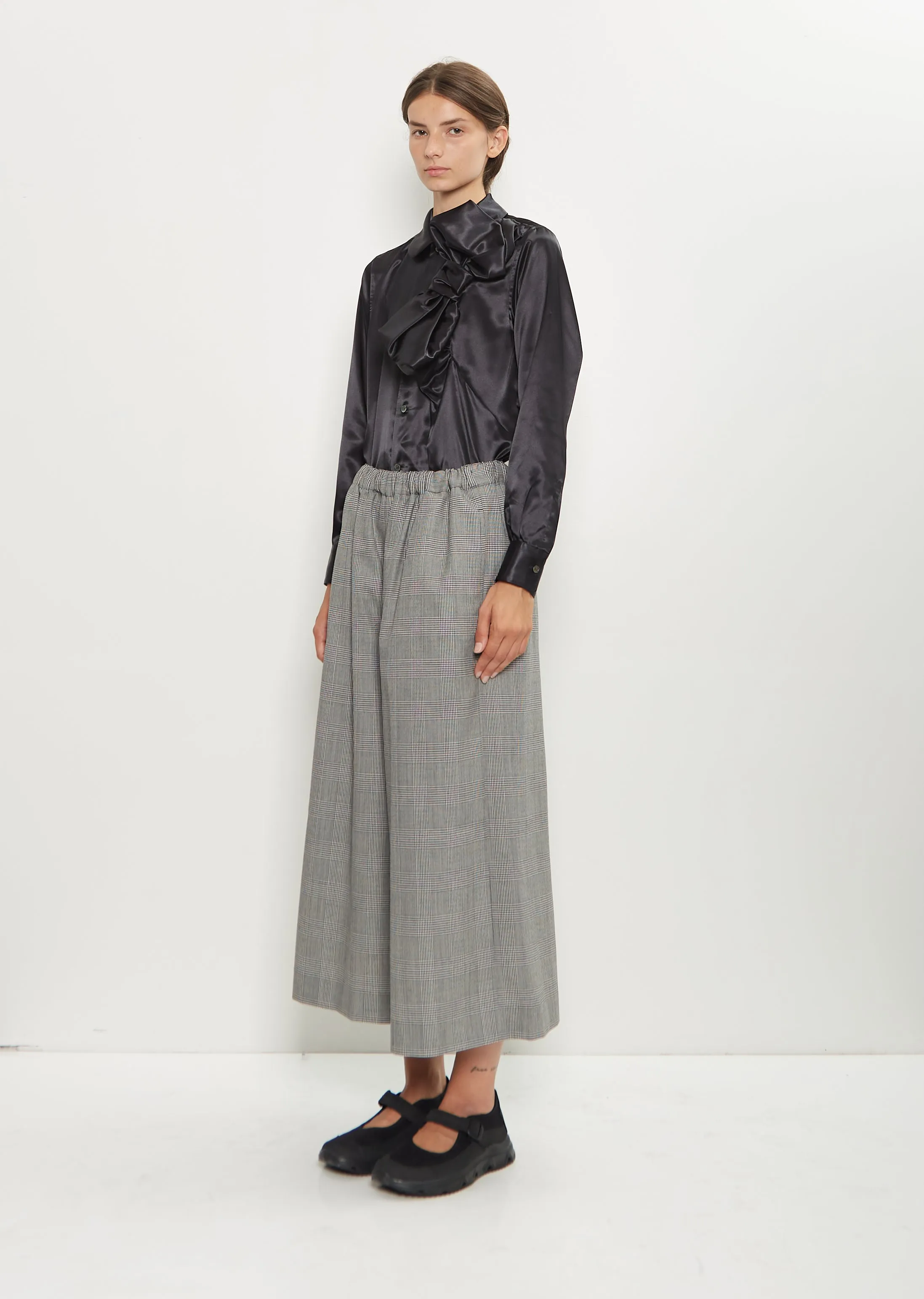 Wide Pull-On Houndstooth Wool Pants sold by La Garconne product image thumbnail 4