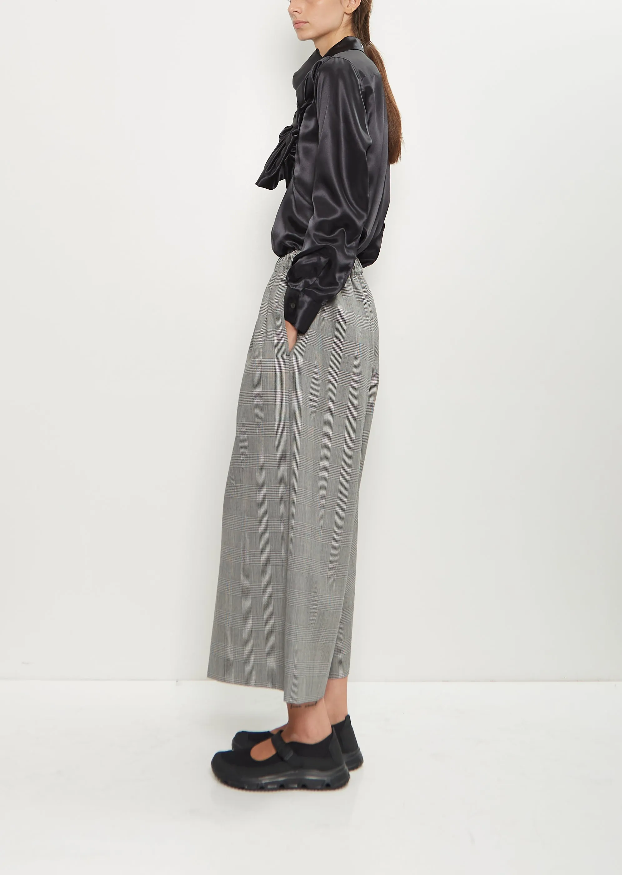 Wide Pull-On Houndstooth Wool Pants sold by La Garconne product image thumbnail 2