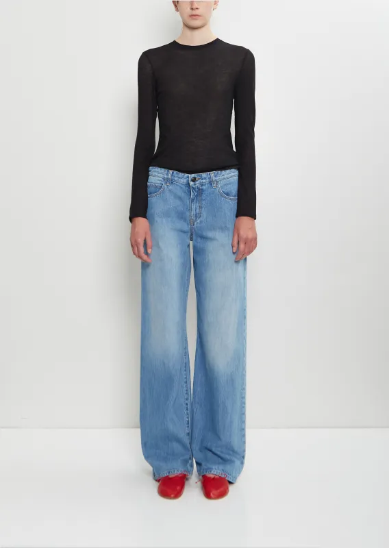 Eglitta Cotton Jean — Blue sold by La Garconne