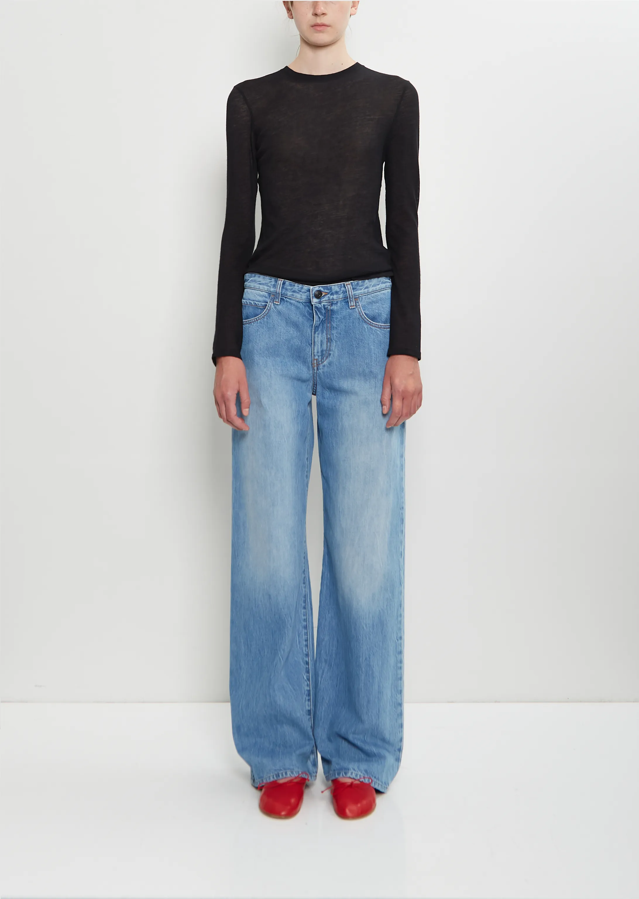 Eglitta Cotton Jean — Blue sold by La Garconne
