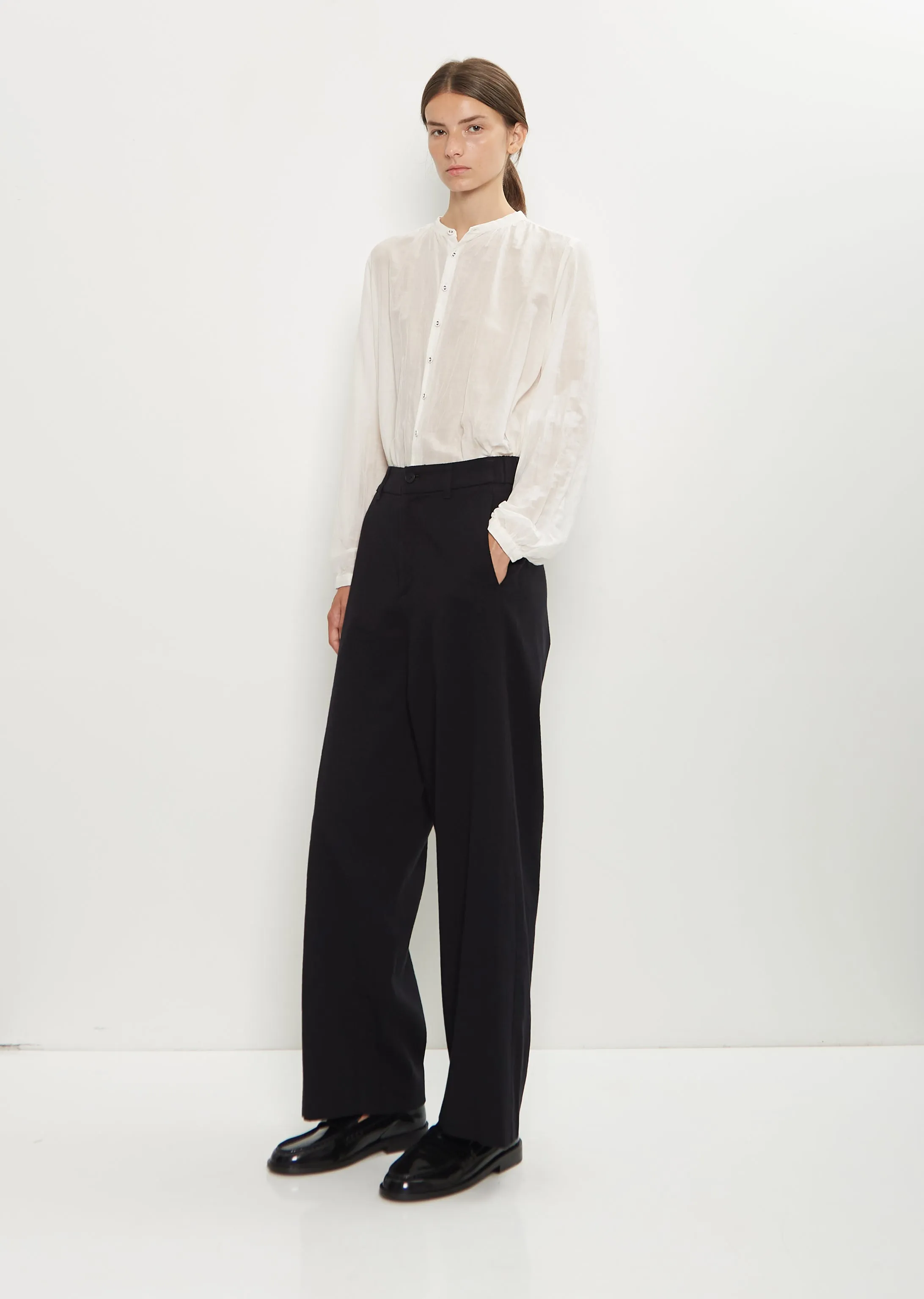Mulesing-Free Wool Cotton Wide Pants sold by La Garconne product image thumbnail 4