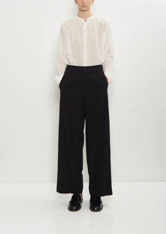 Mulesing-Free Wool Cotton Wide Pants sold by La Garconne