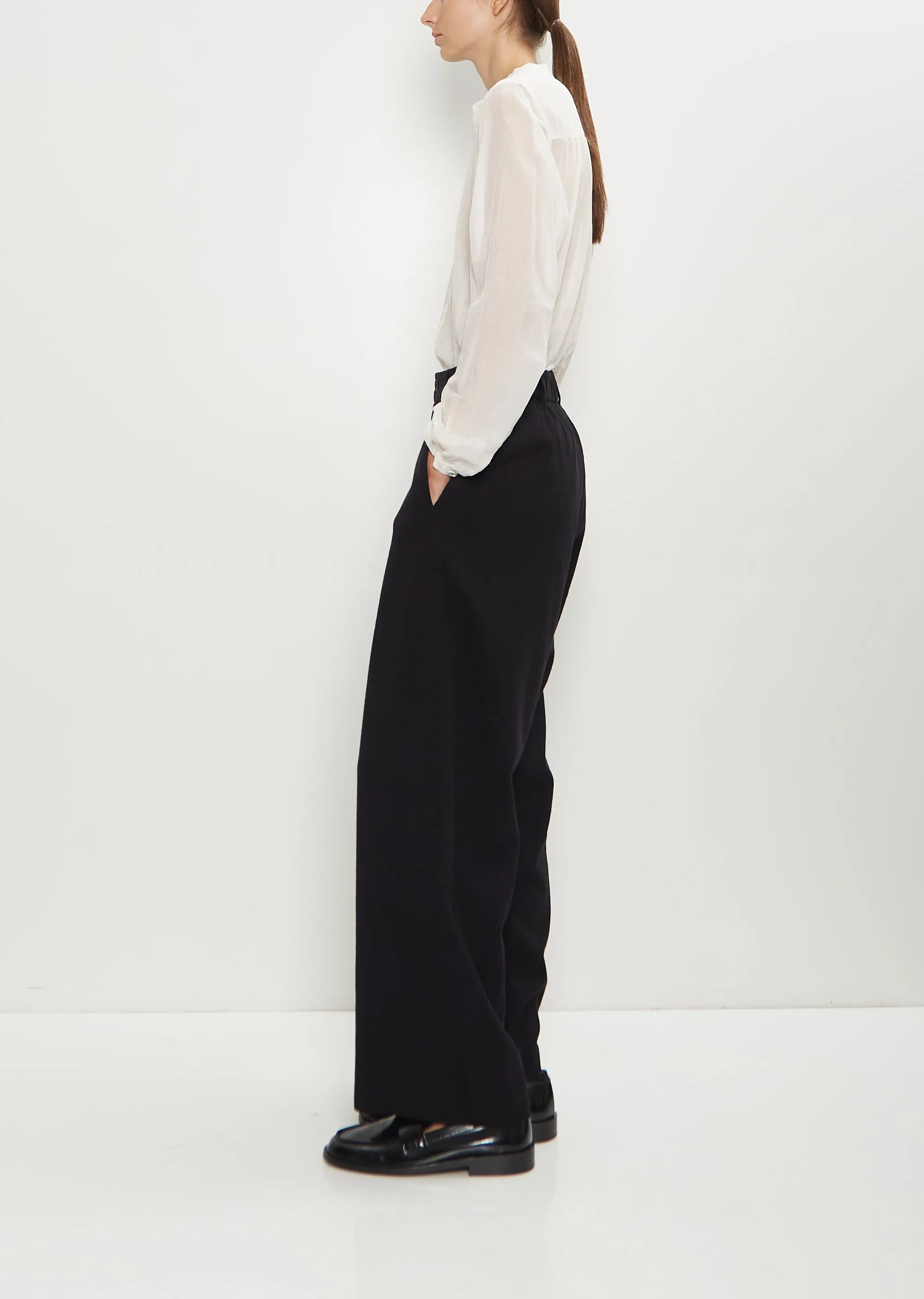 Mulesing-Free Wool Cotton Wide Pants sold by La Garconne product image thumbnail 2