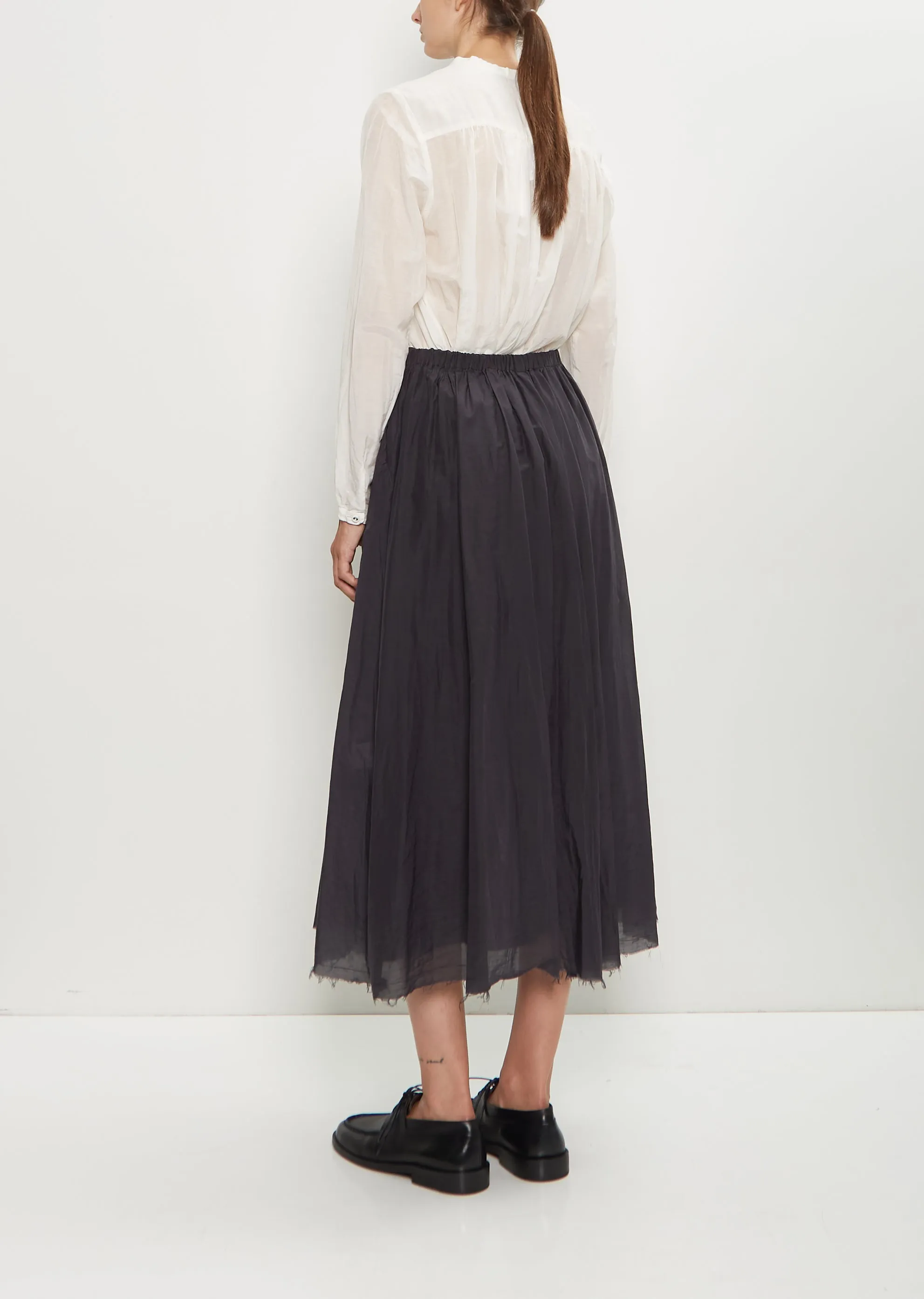 Cotton Silk Lawn Skirt — Navy sold by La Garconne product image thumbnail 3