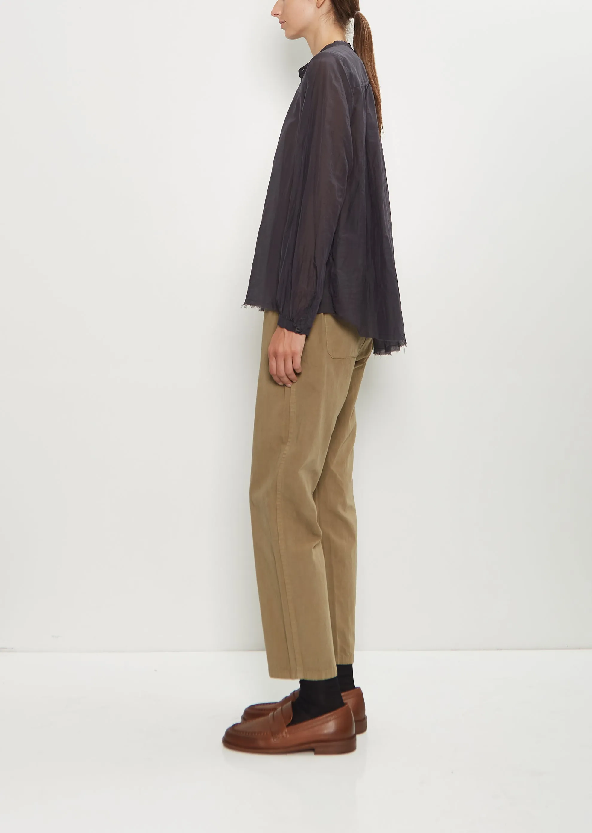 Cotton Silk Lawn Blouse — Navy sold by La Garconne product image thumbnail 2