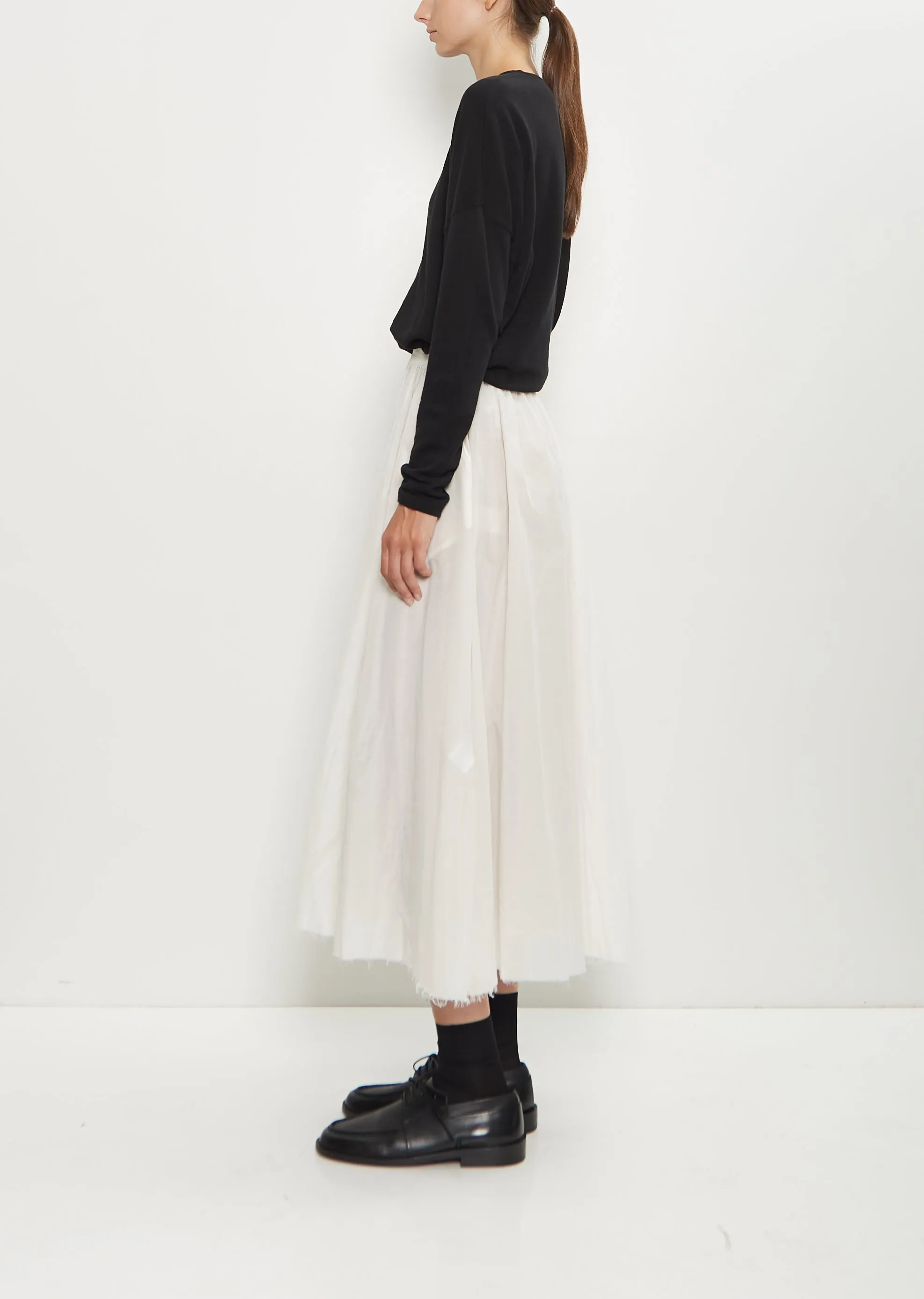Cotton Silk Lawn Skirt — Off White sold by La Garconne product image thumbnail 2