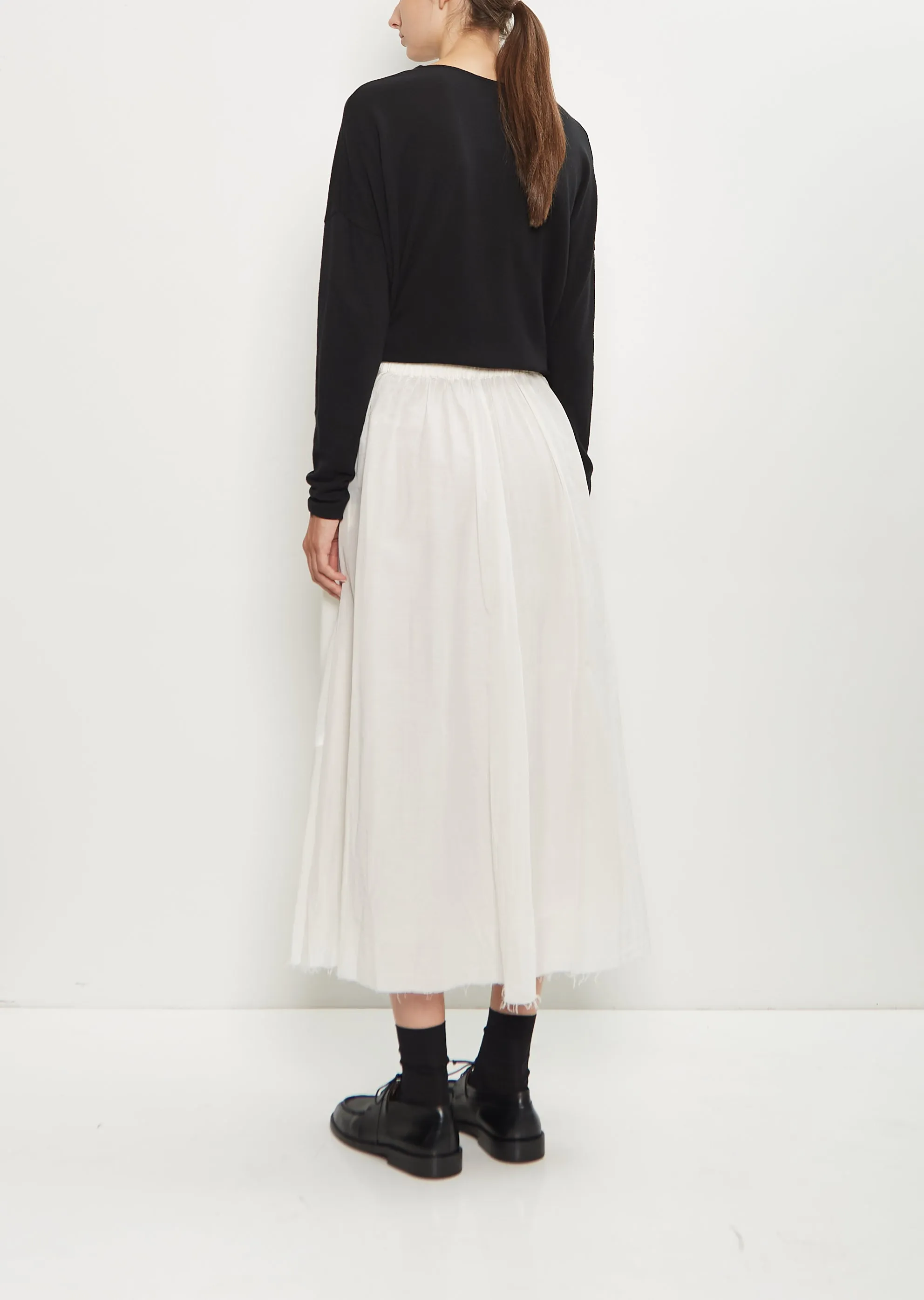 Cotton Silk Lawn Skirt — Off White sold by La Garconne product image thumbnail 3