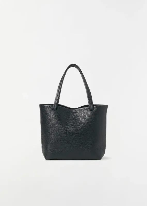 Park Leather Tote, Small — Black made by The Row