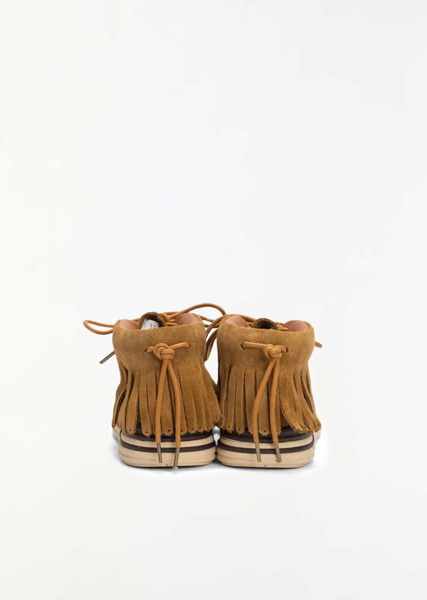 Suede Lace-Up Boots — Light Brown sold by La Garconne product image thumbnail 2