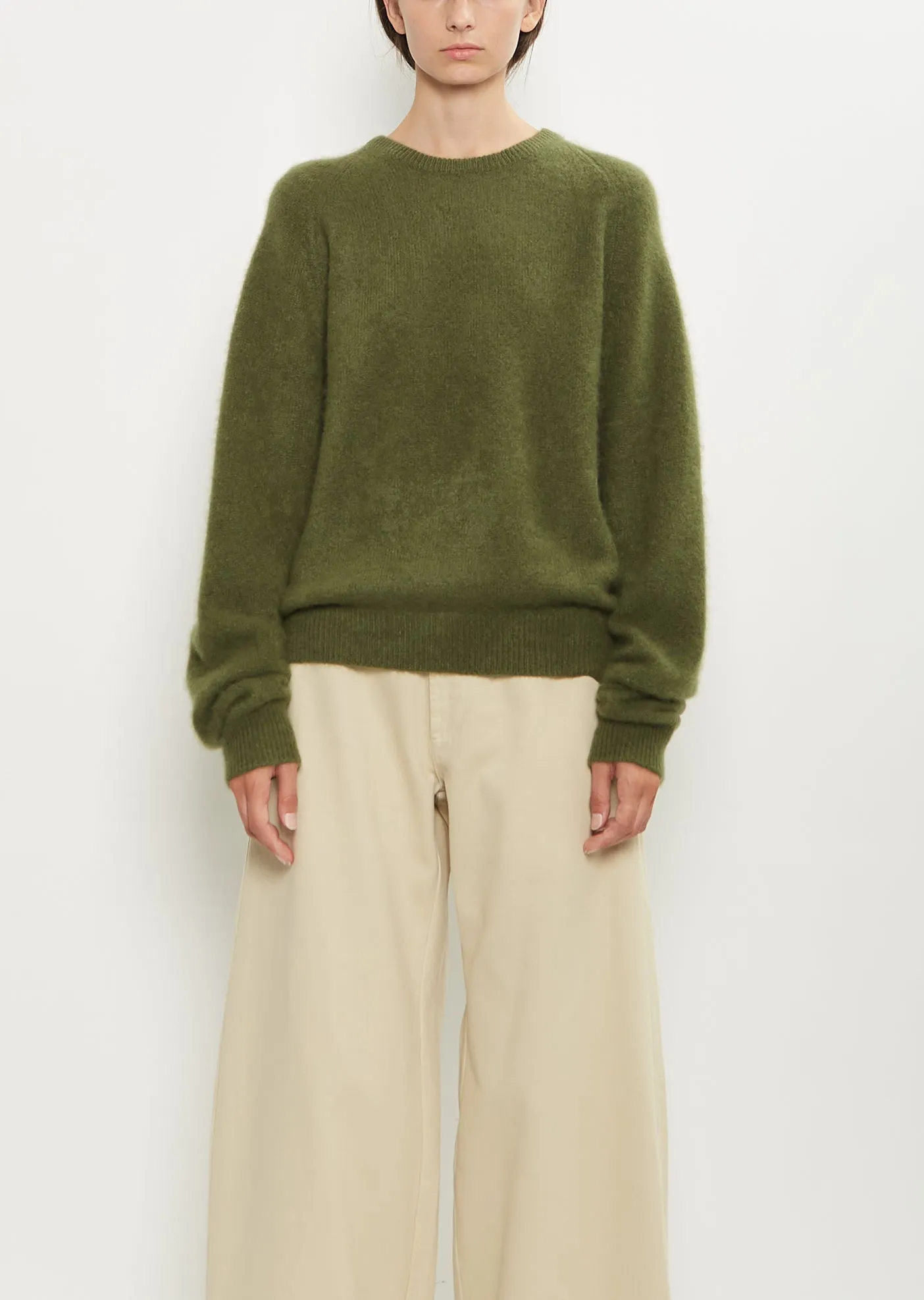 Cashmere Silk R-Neck Sweater sold by La Garconne