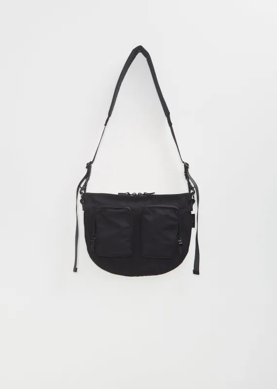 Technical Gabardine Bodybag, Small — Black sold by La Garconne