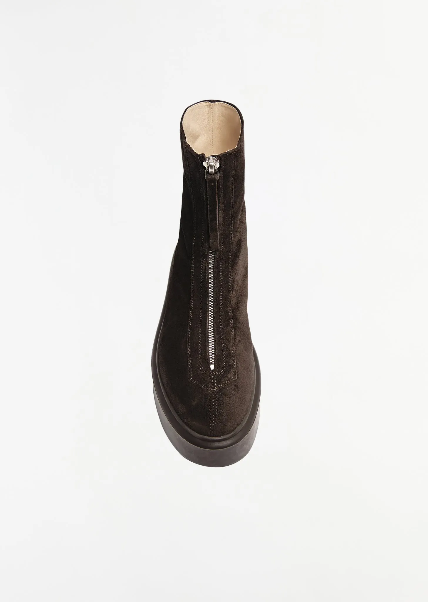 Zipped Suede Boot I — Dark Brown sold by La Garconne product image thumbnail 2