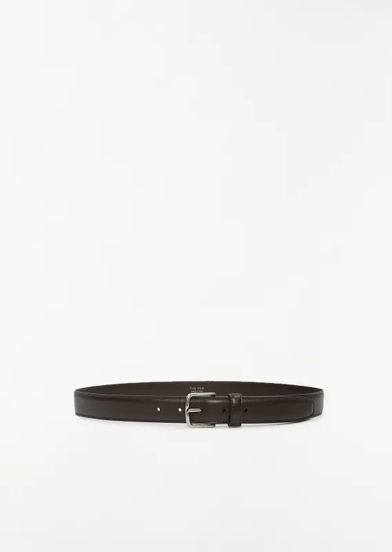 Classic Leather Belt — Dark Brown sold by La Garconne