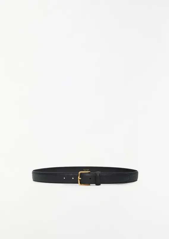 Classic Grain Leather Belt — Black sold by La Garconne