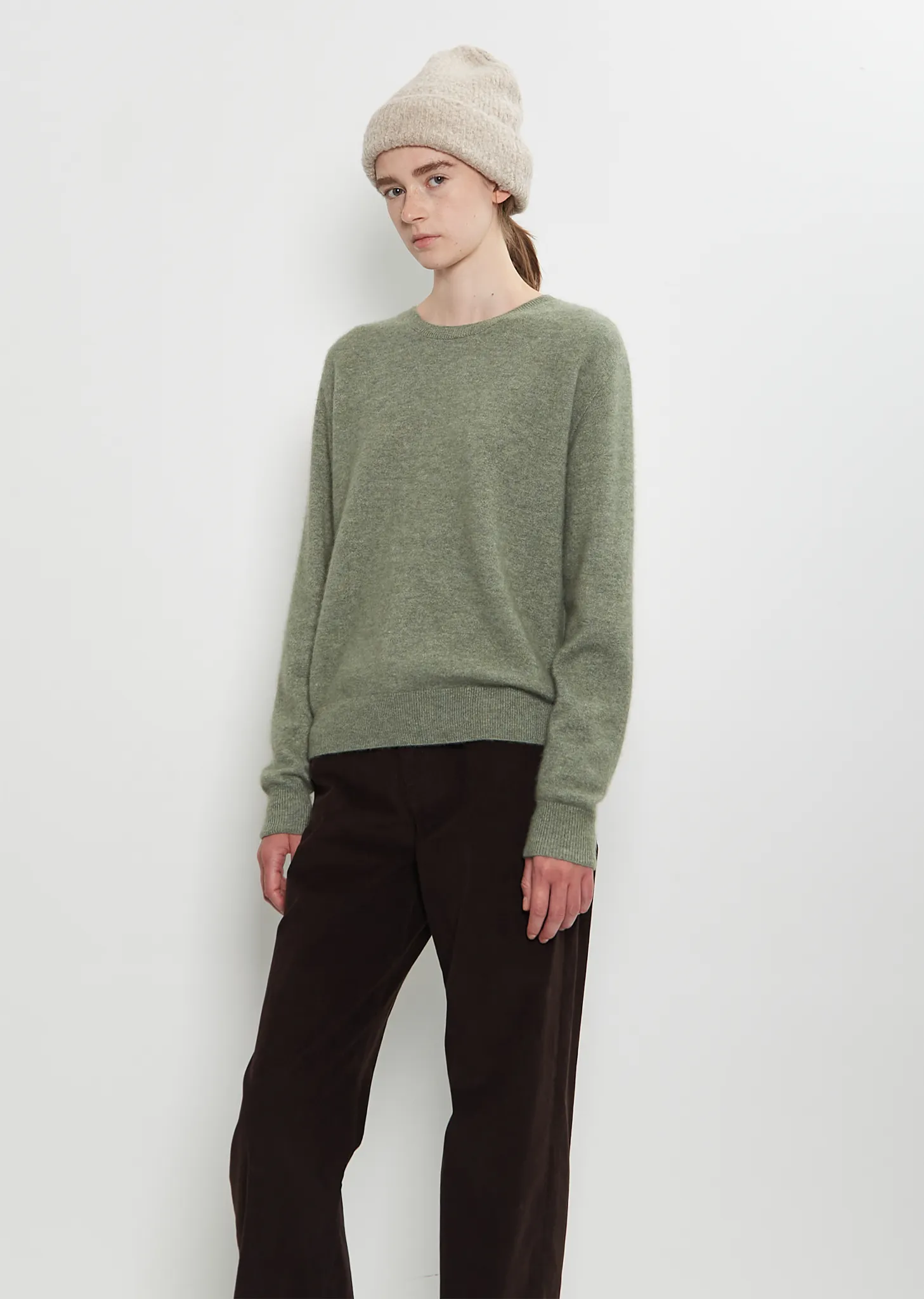 Leomir Cashmere Alpaca Beanie — Beige sold by La Garconne product image thumbnail 2