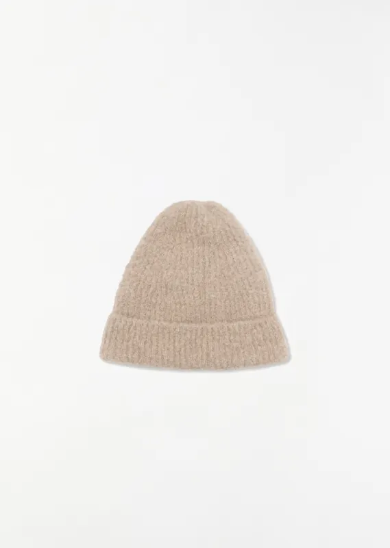 Leomir Cashmere Alpaca Beanie — Beige sold by La Garconne