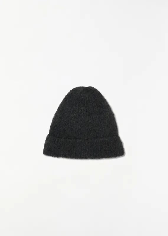 Leomir Cashmere Alpaca Beanie — Faded Black sold by La Garconne