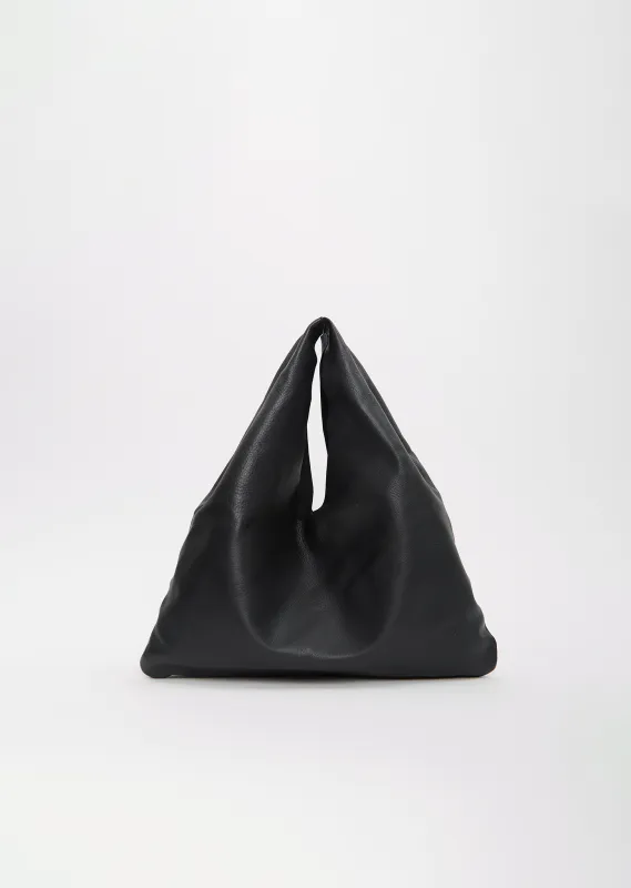 Leather Bindle, Small — Black sold by La Garconne
