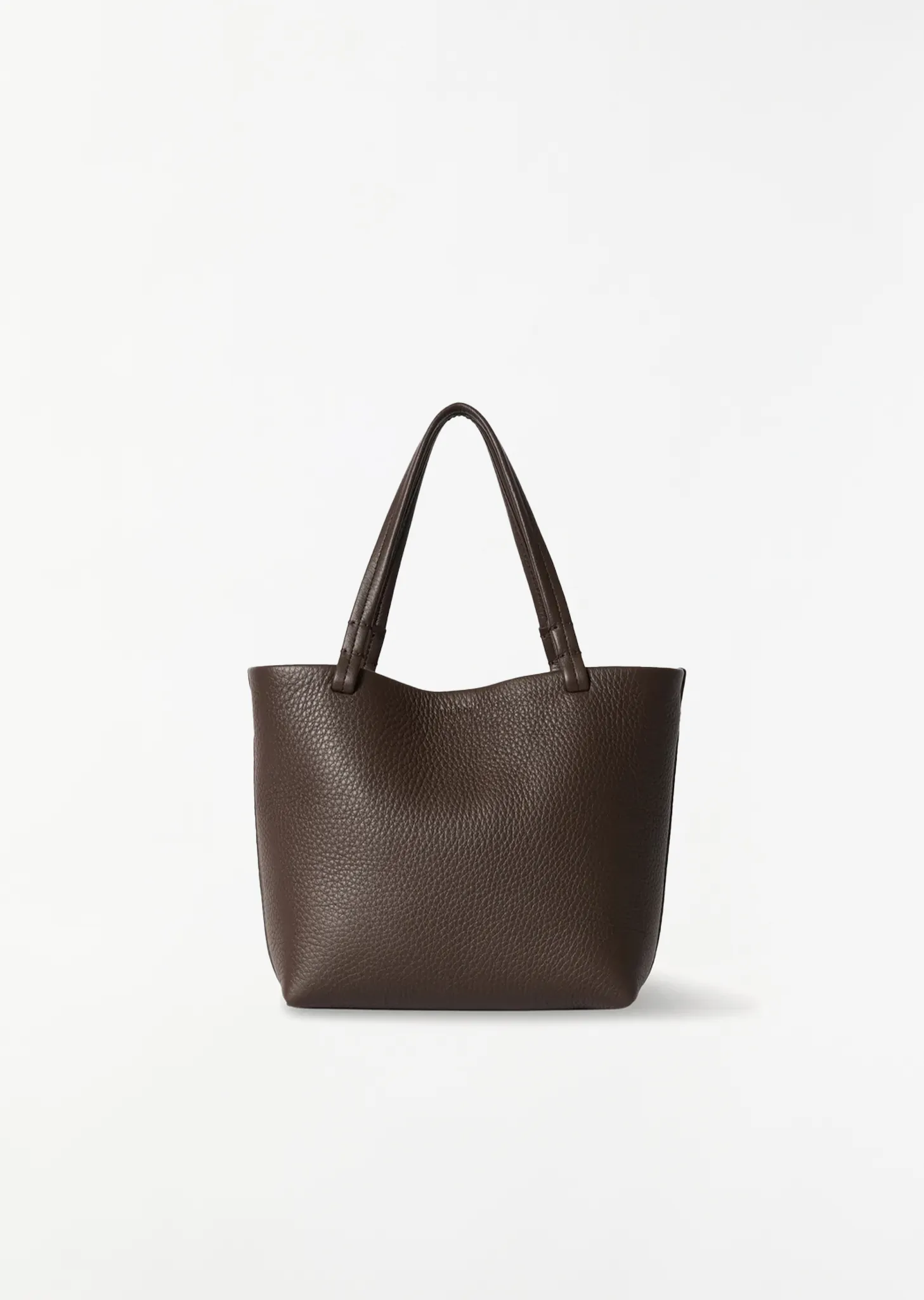 Park Leather Tote, Small — Deep Brown sold by La Garconne