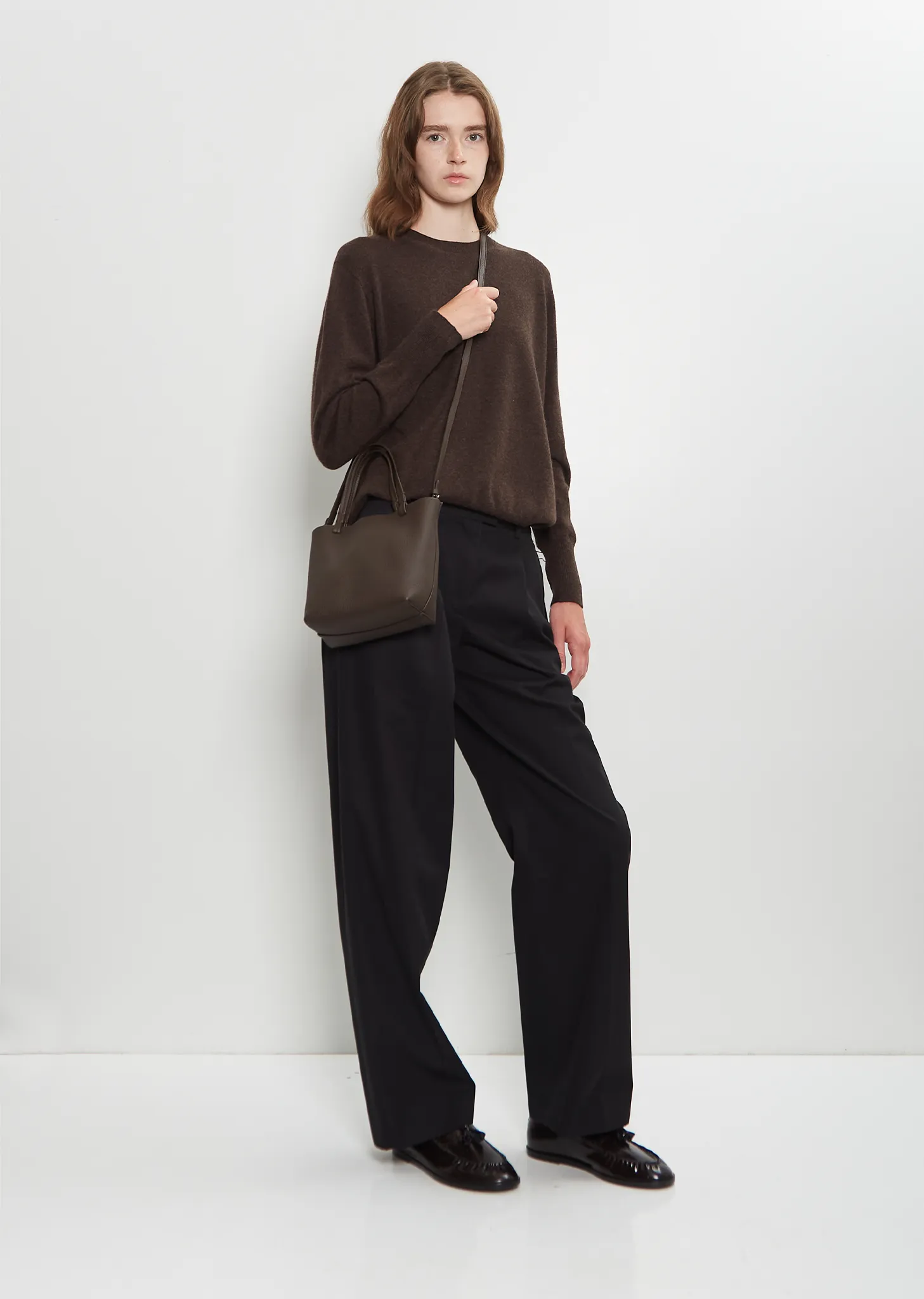 Park Leather Tote, Small — Deep Brown sold by La Garconne product image thumbnail 5