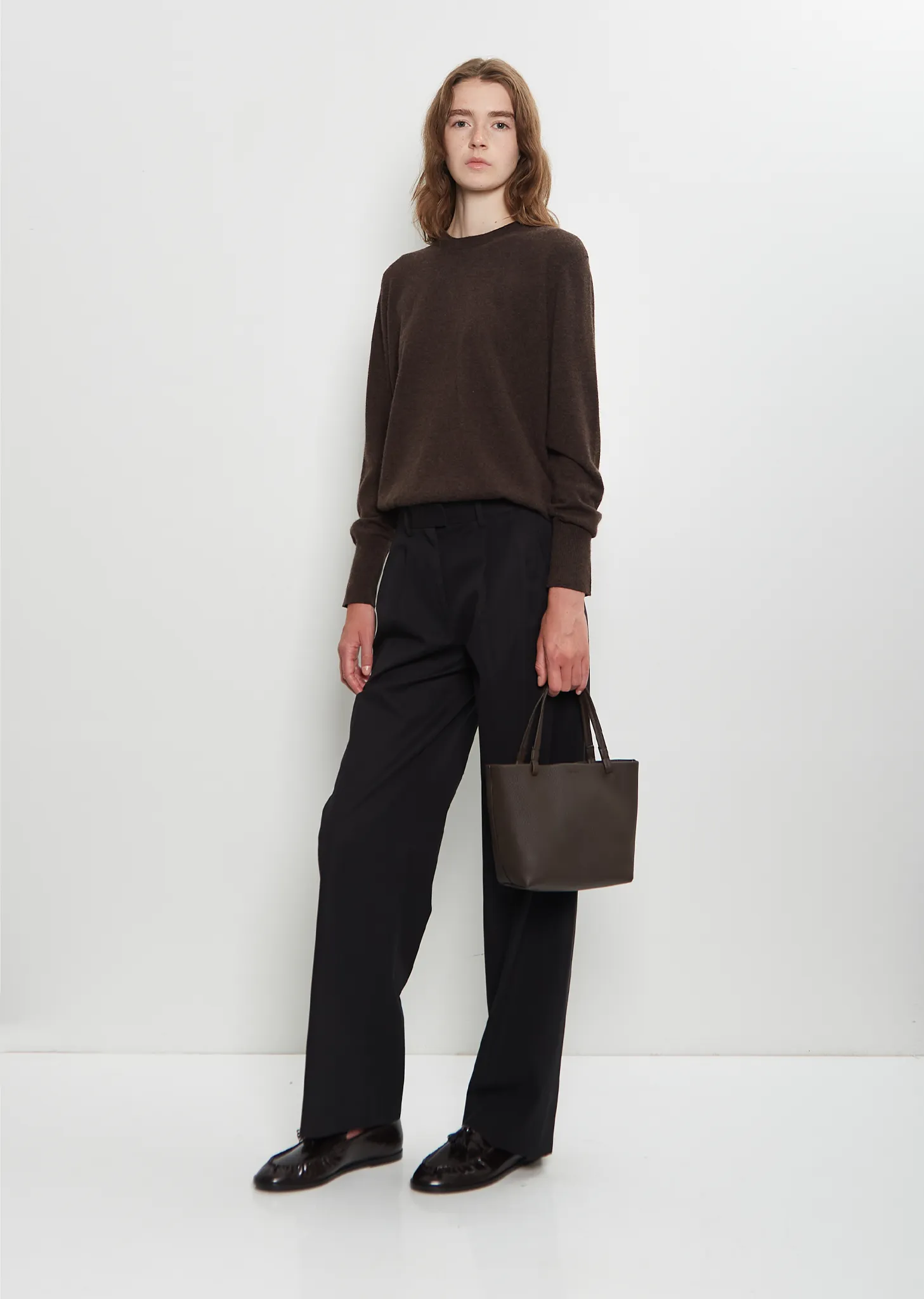 Park Leather Tote, Small — Deep Brown sold by La Garconne product image thumbnail 4