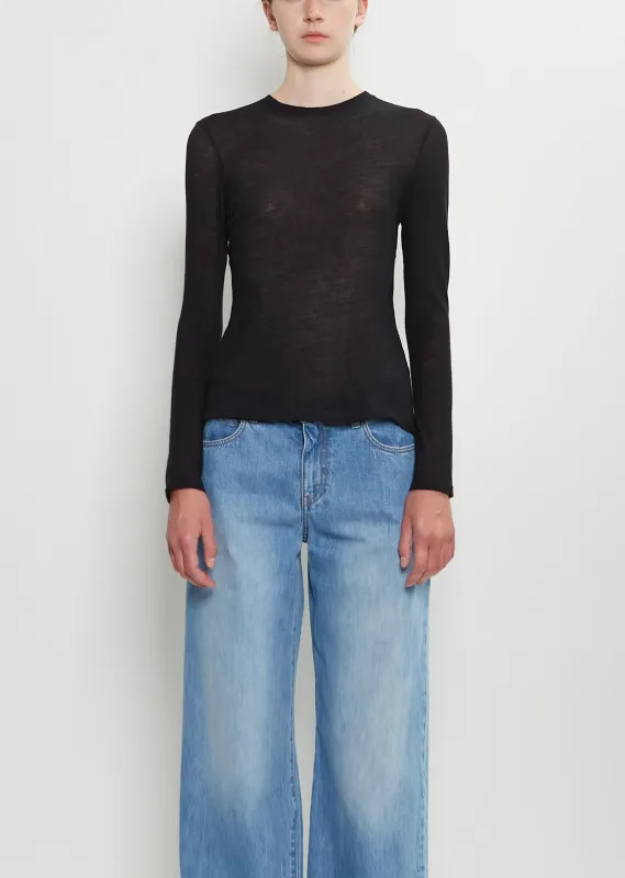 Iverness Cashmere Top — Black made by The Row