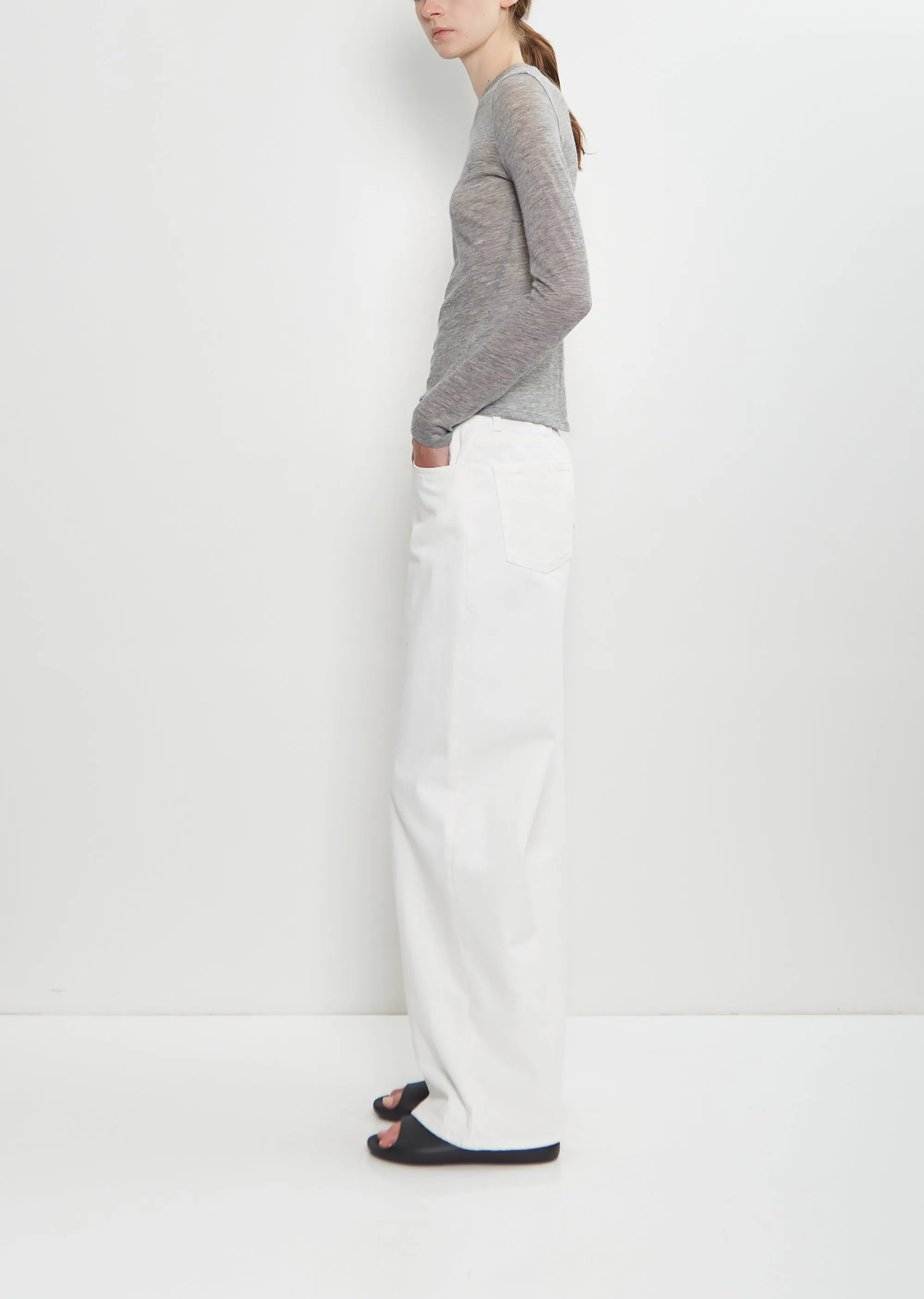 Iverness Cashmere Top — Grey Melange sold by La Garconne product image thumbnail 2