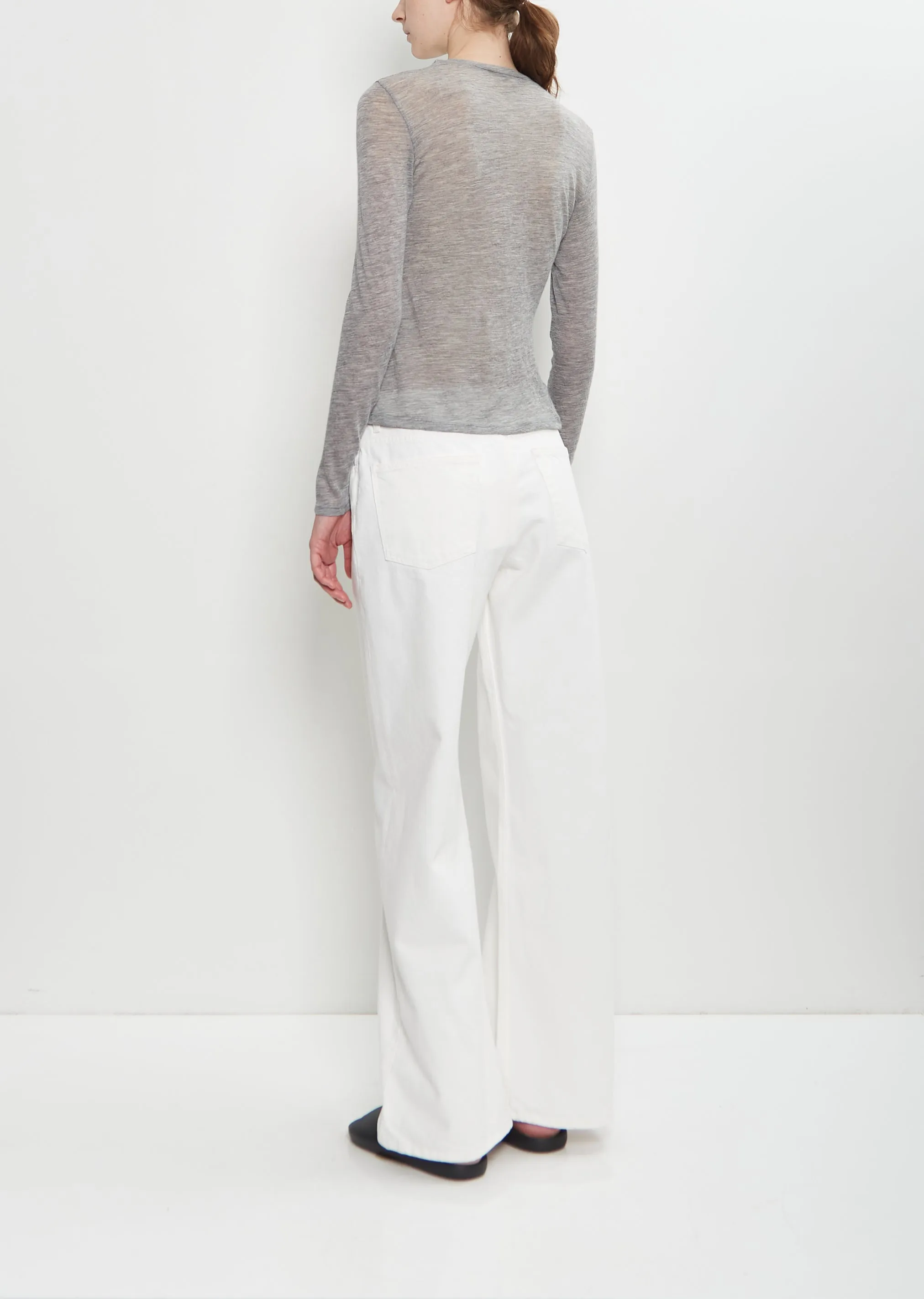 Iverness Cashmere Top — Grey Melange sold by La Garconne product image thumbnail 3