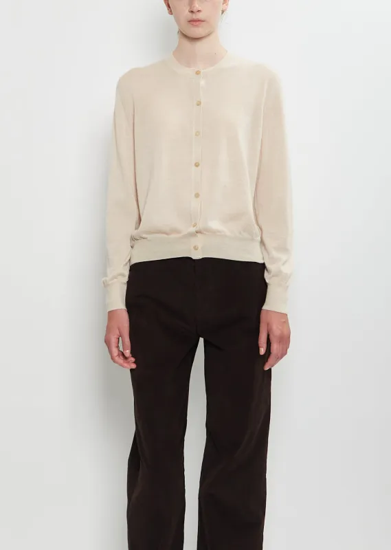 Battersea Cashmere Cardigan — Sand made by The Row