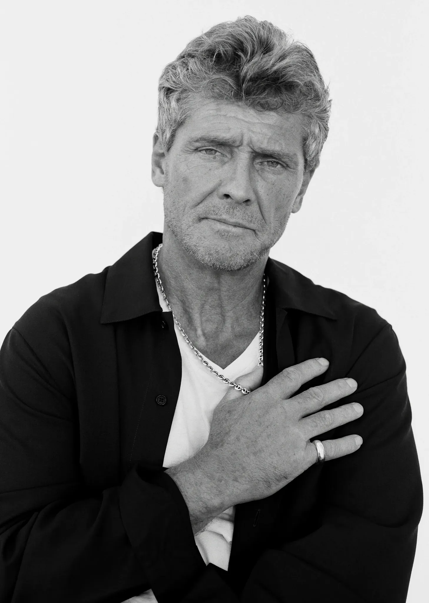 Silver Small Circle Link Necklace 20" sold by La Garconne product image thumbnail 3