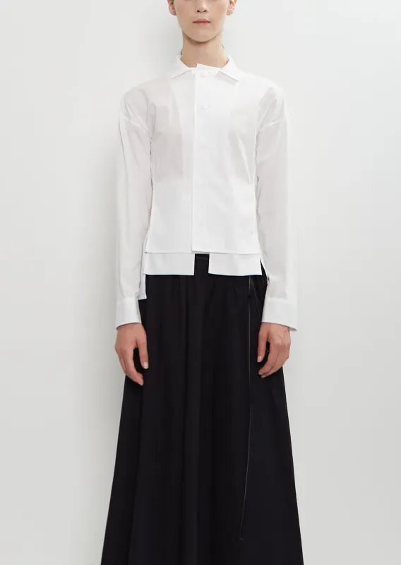 Cotton Poplin Paneled Short Blouse sold by La Garconne