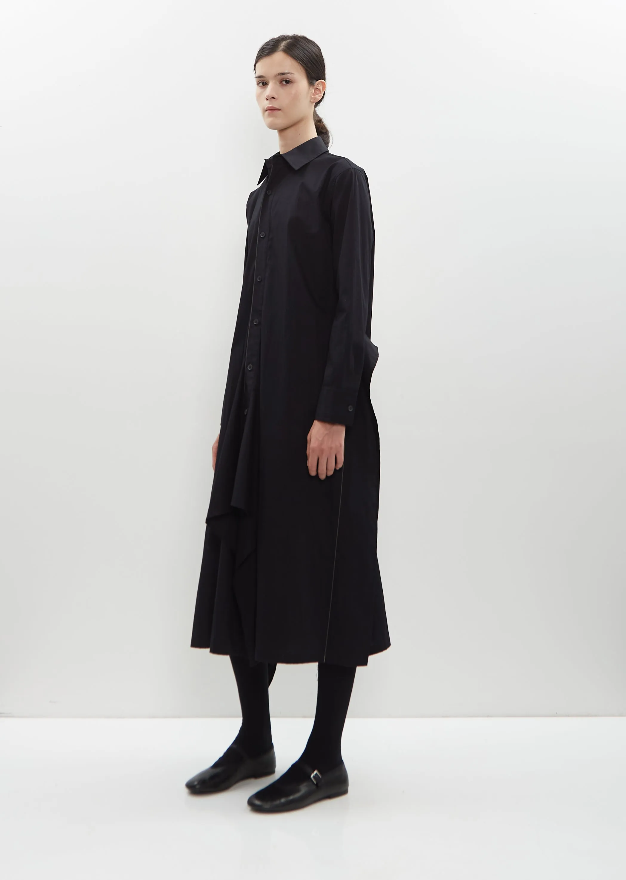 Cotton Draped Shirt Dress sold by La Garconne product image thumbnail 4