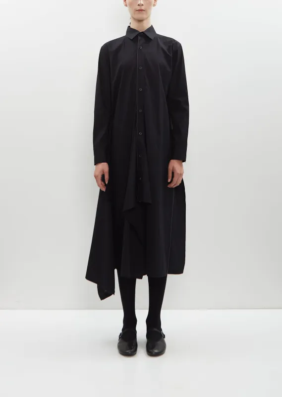 Cotton Draped Shirt Dress sold by La Garconne
