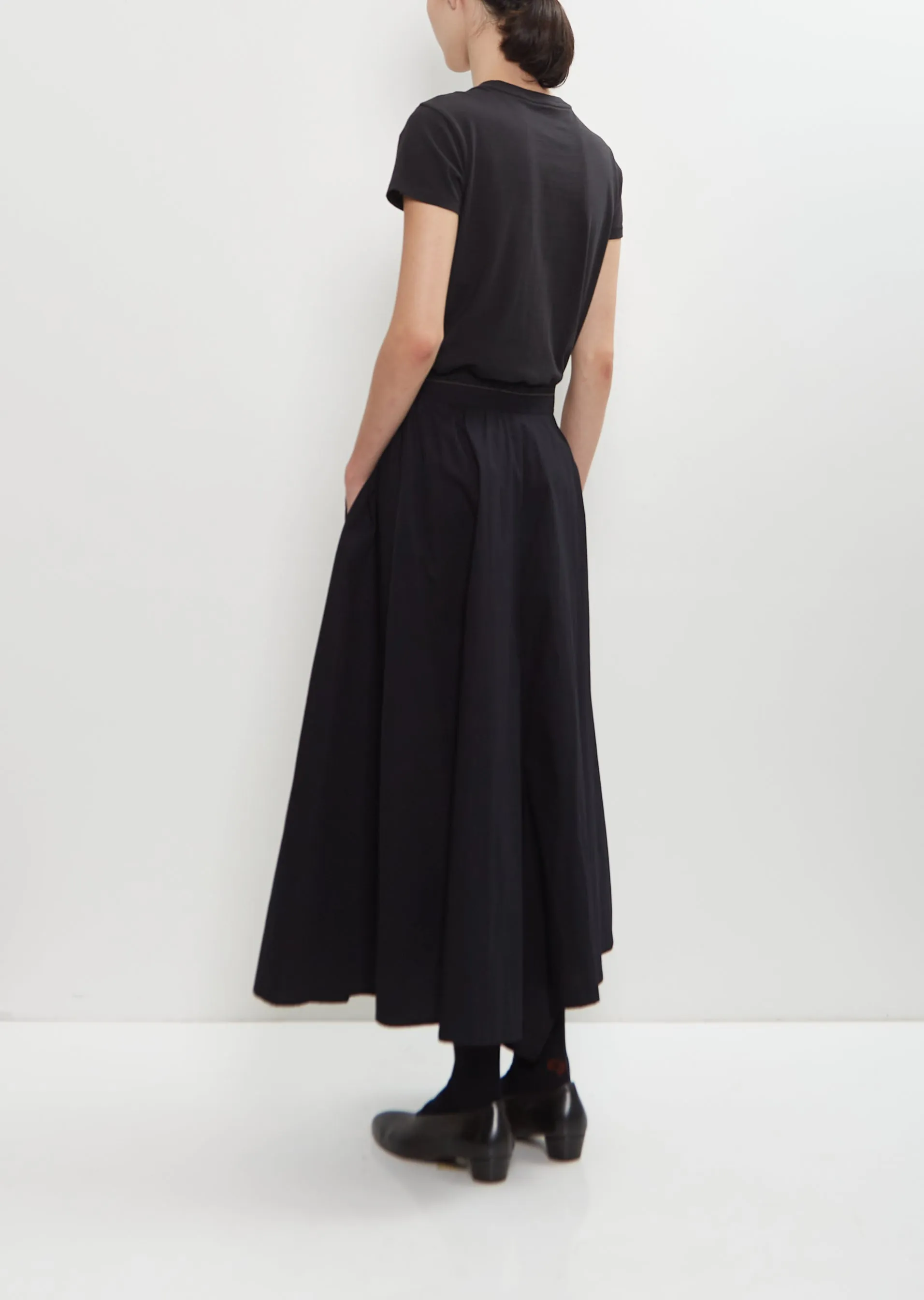 Cotton Left Gathered Flare Skirt sold by La Garconne product image thumbnail 3