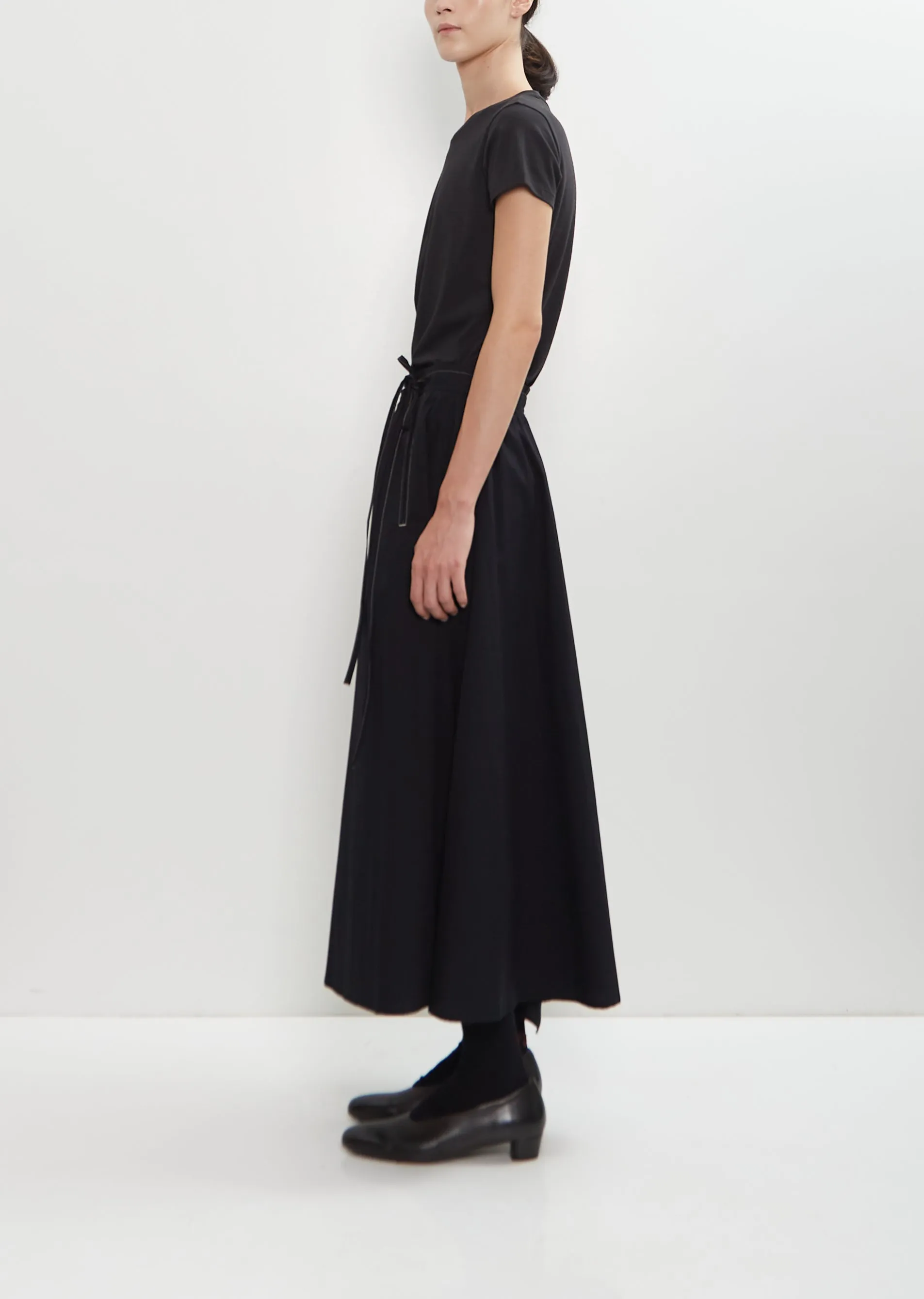 Cotton Left Gathered Flare Skirt sold by La Garconne product image thumbnail 2